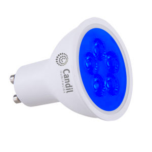 Lamp.led 4.5w GU10 azul
